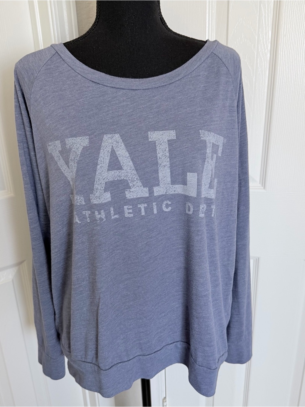 LOL Vintage Heather Blue Lightweight YALE Athletic Dept Shirt Size 2X
